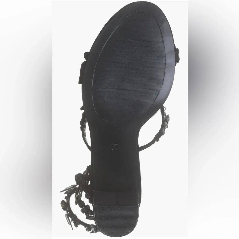 Ankle Wrap Embellished Sandals SZ-9 NIB - Picture 7 of 7